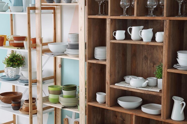 Crockery shelf